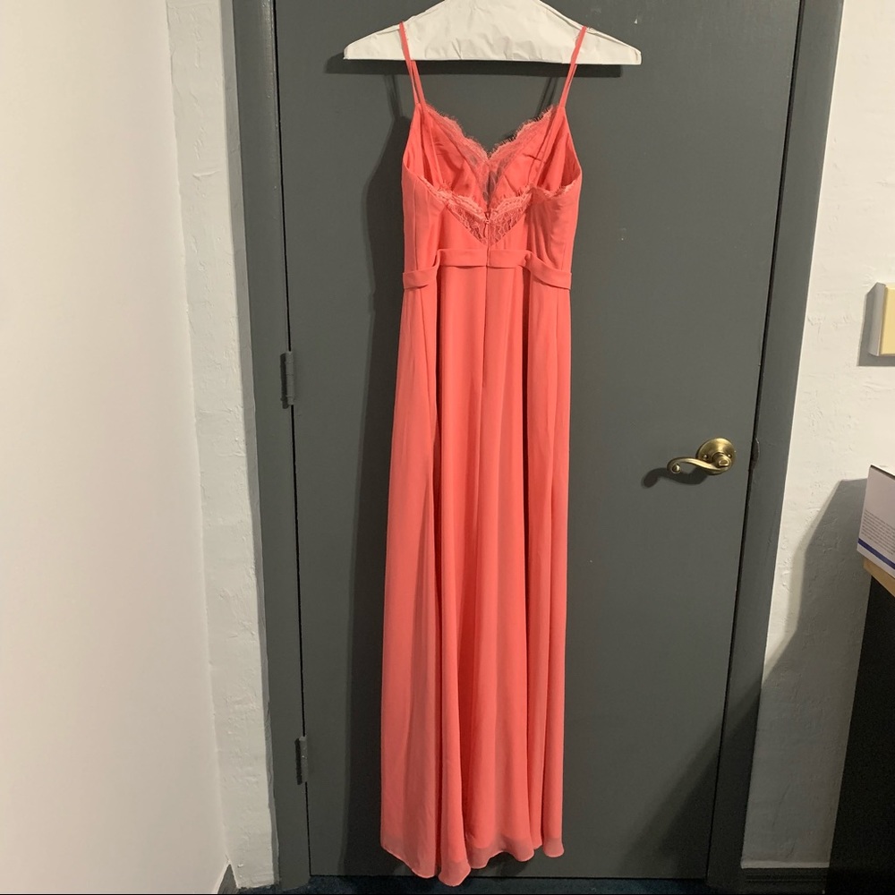Azazie Adette Bridesmaid Dress—Watermelon- Size 2 - Picture 4 of 10